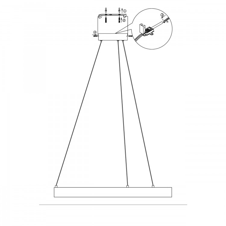 Lampa wisząca Midway Triangle złota LED 3000K - 5079