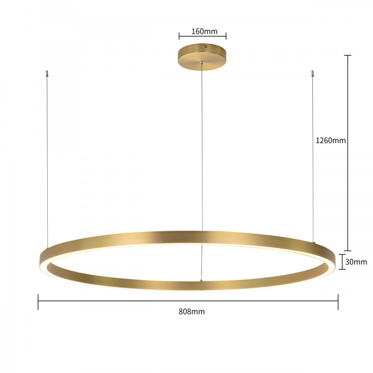 Lampa wisząca Midway złota LED 3000K - 5082
