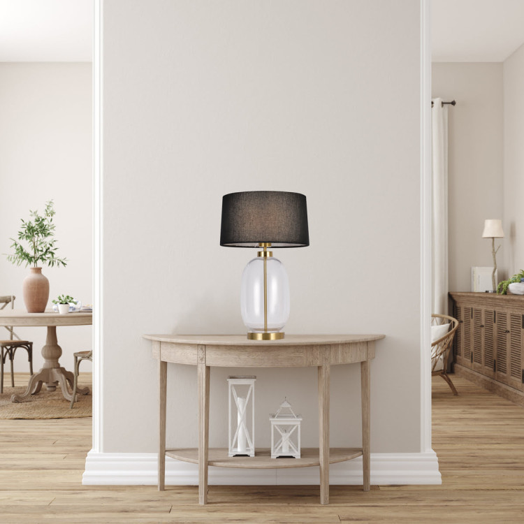 Lampa stołowa Amur czarno - transparentna 1xE27 - 5237