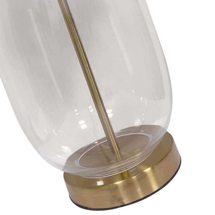 Lampa stołowa Amur czarno - transparentna 1xE27 - 5238