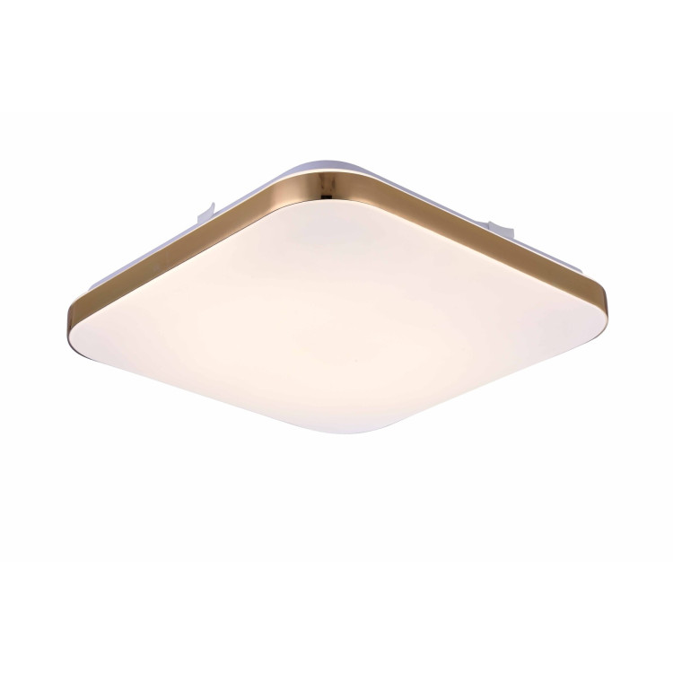 Plafon kwadratowy Babilon 33 cm złoty LED 4000K - 5249