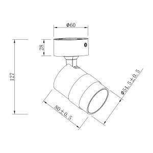 Spot Anillo 1 czarny 1xGU10