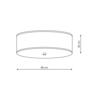 Plafon Girona szary 80 cm 6xE27