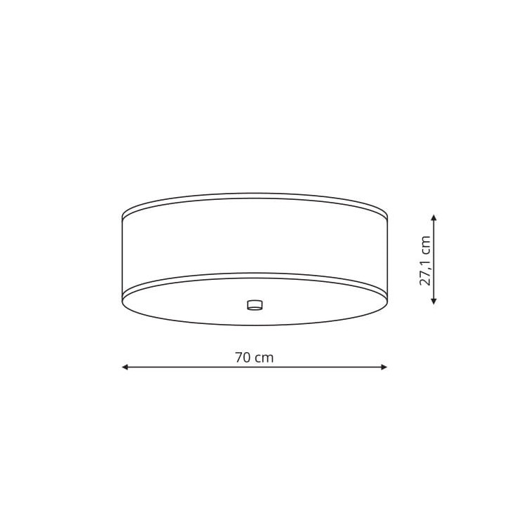 Plafon Girona szary 70 cm 5xE27 - 5349