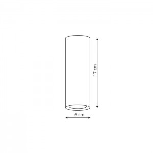 Tuba natynkowa Manacor 17 cm oczko biało - złote 1xGU10