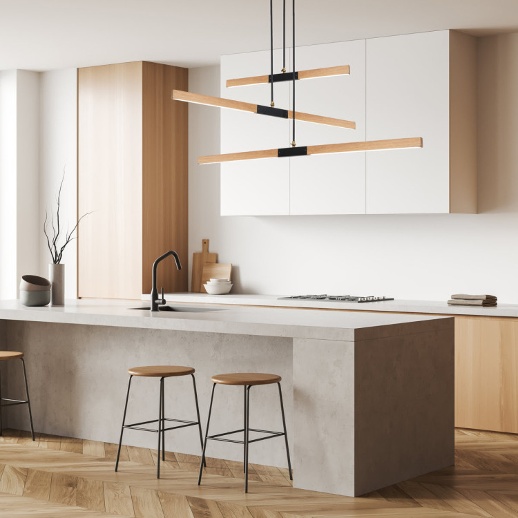 Lampa wisząca Lugano drewno LED 3000K - 5428