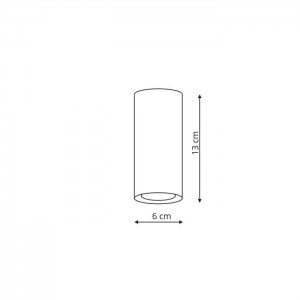 Tuba natynkowa Manacor 13 cm oczko biało - złote 1xGU10