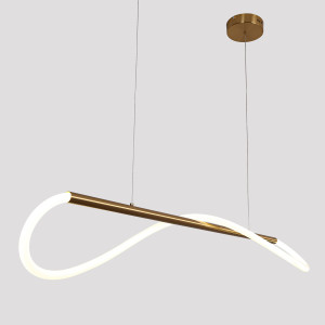 Lampa wisząca Meleca S złota LED 4000K