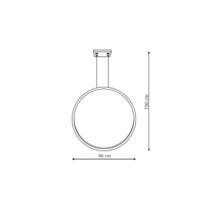 Lampa wisząca Mirror L biała LED 3000K