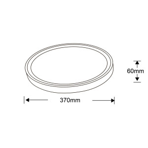 Plafon Vegas 40 cm biały LED 4000K