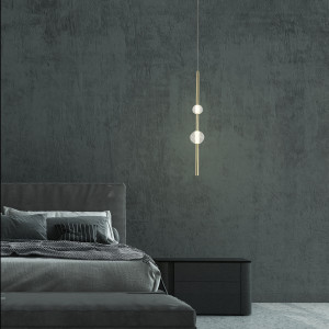 Lampa wisząca Vaku złota LED 4000K