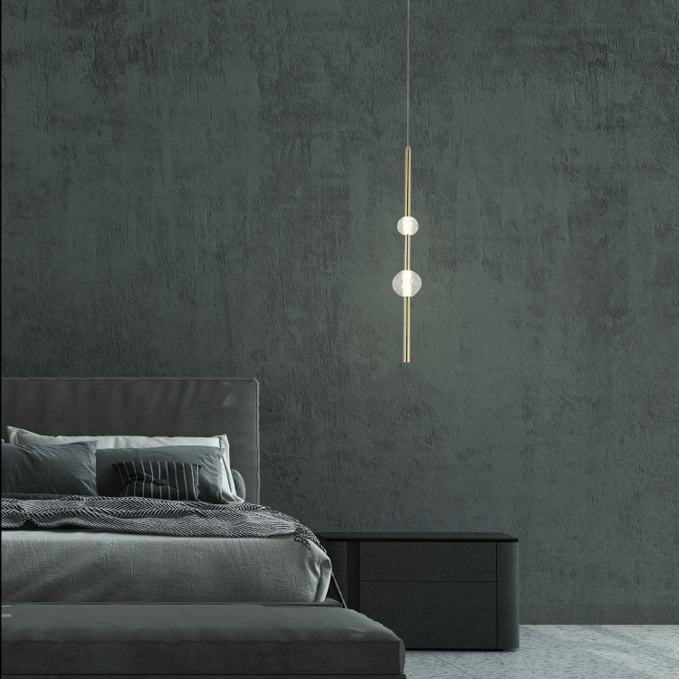 Lampa wisząca Vaku złota LED 4000K - 5818