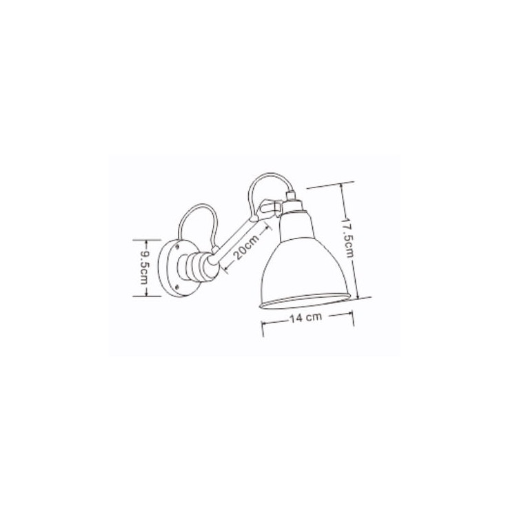 Togo kinkiet czarny - 5822