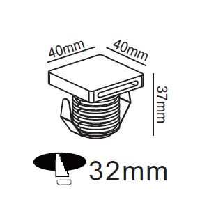 Oprawa natynkowa schodowa Step biała LED 4000K