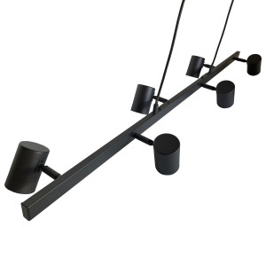 Lampa wisząca Snow 6 czarna 6xGU10