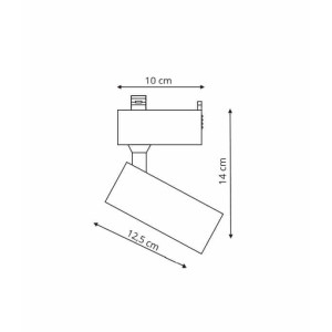 Zestaw oświetlenia szynowego Rocca SET 1F biały 3xLED 3000K