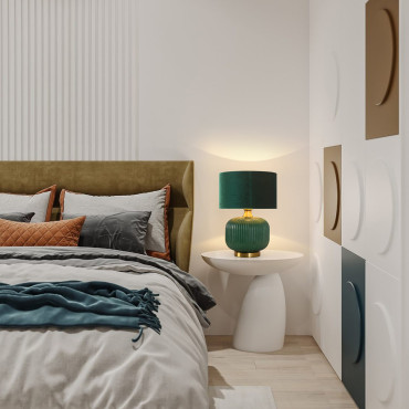 Lampa stołowa Tamiza 48 cm zielona 1xE27