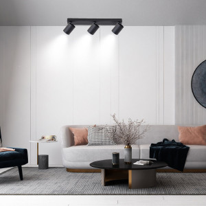 Spot Snow 3 czarny 3xGU10