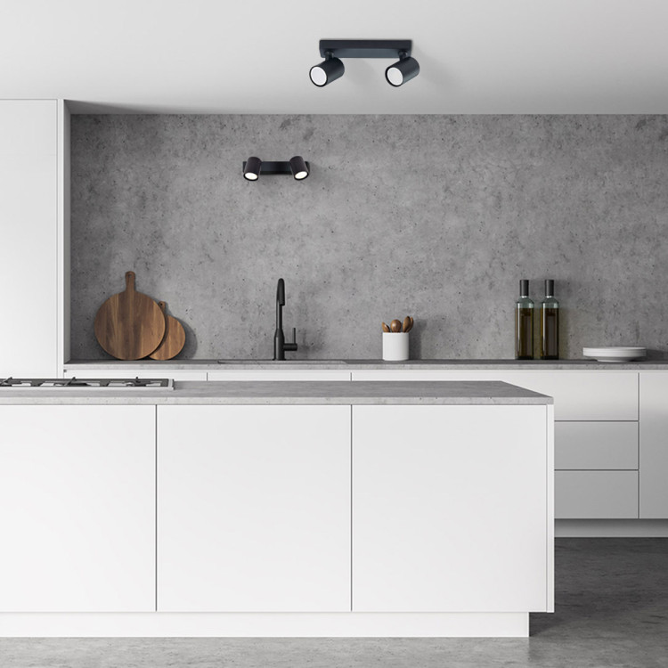 Spot Snow 2 czarny 2xGU10 - 6066