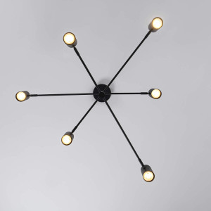 Lampa wisząca Snow 6 czarna 6xGU10