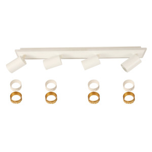 Zestaw reflektorów plafon Parma biały 4xGU10 plus LED