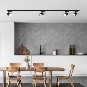 Zestaw oświetlenia szynowego Snow SET 3F czarny 4xGU10