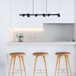 Lampa wisząca Snow 6 czarna 6xGU10