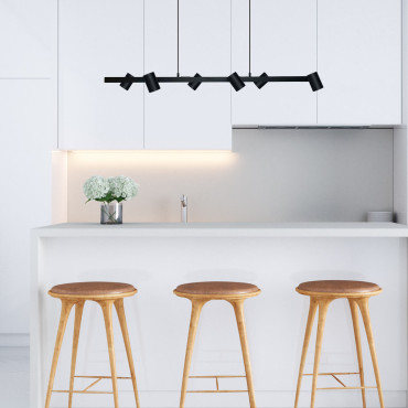 Lampa wisząca Snow 6 czarna 6xGU10