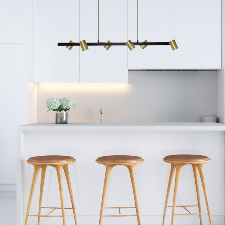 Lampa wisząca Snow 6 złoto - czarna 6xGU10 - 6205