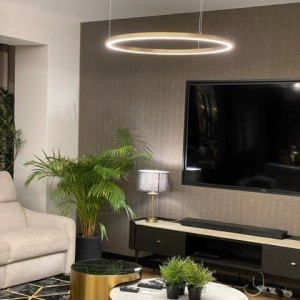 Lampa wisząca Midway Shiny XL złota LED 3000K