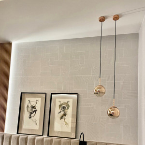 Lampa wisząca Palla złota 1xE14