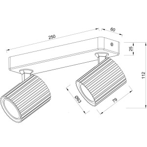 Zestaw reflektorów Tokio czarny 2xGU10