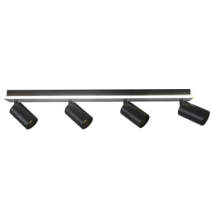 Zestaw reflektorów plafon Parma czarny 4xGU10 plus LED
