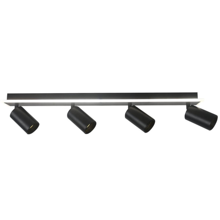 Zestaw reflektorów plafon Parma czarny 4xGU10 plus LED - 6377