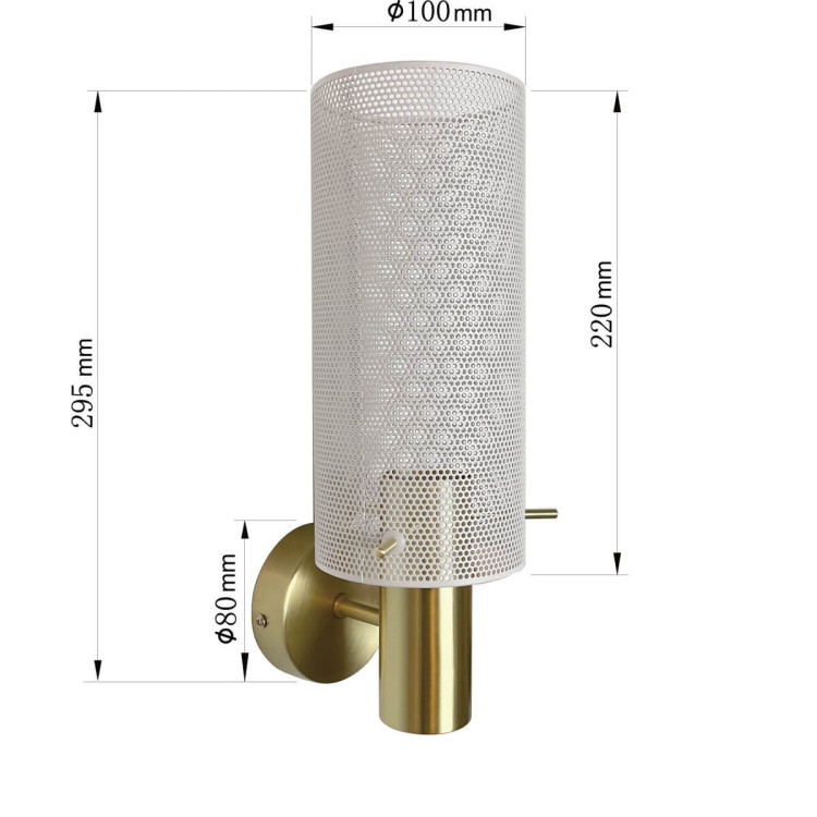 Kinkiet Tirana biały 1xE27 - 6380