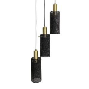 Lampa wisząca Tirana 3 czarna 3xE27