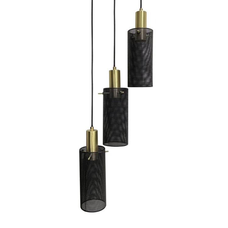 Lampa wisząca Tirana 3 czarna 3xE27 - 6428