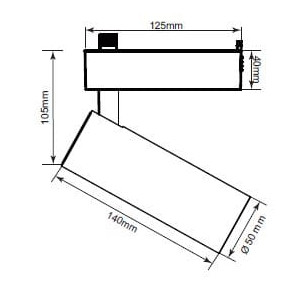 Reflektor do szynoprzewodów Aries 1F czarny LED 3000K