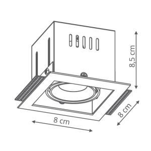 Oczko podtynkowe z ramką Merano białe 1xGU10