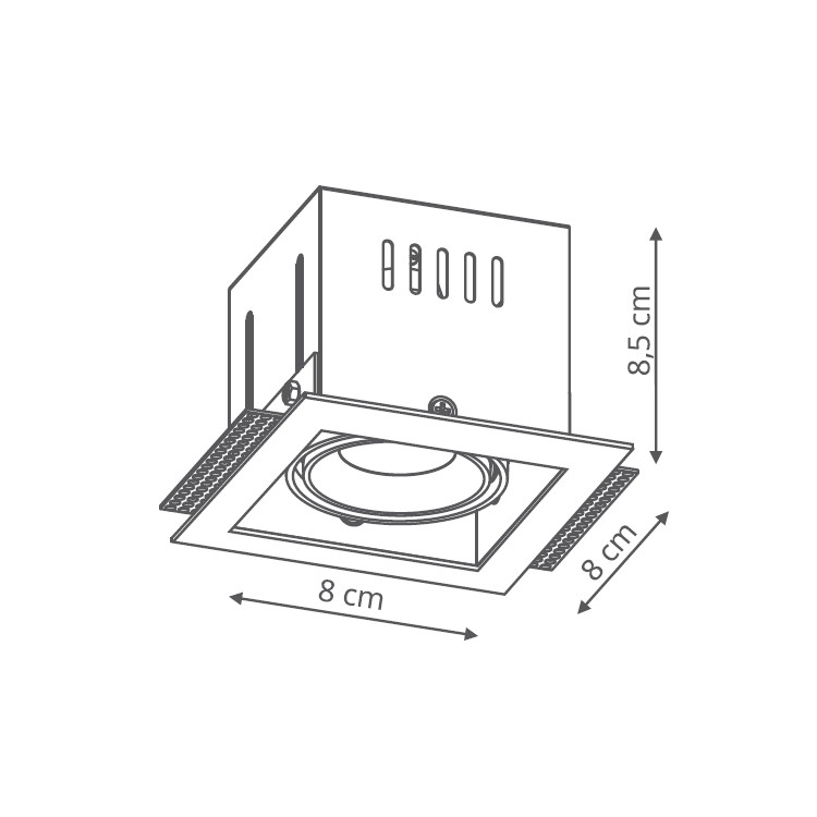 Oczko podtynkowe z ramką Merano białe 1xGU10 - 6531
