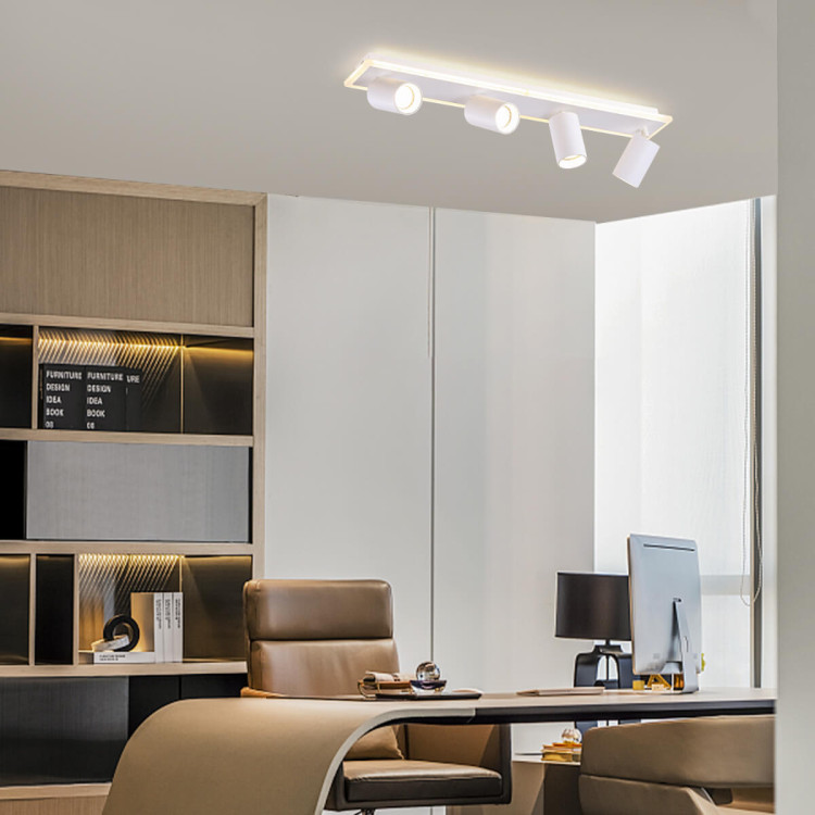 Zestaw reflektorów plafon Parma biały 4xGU10 plus LED - 6550