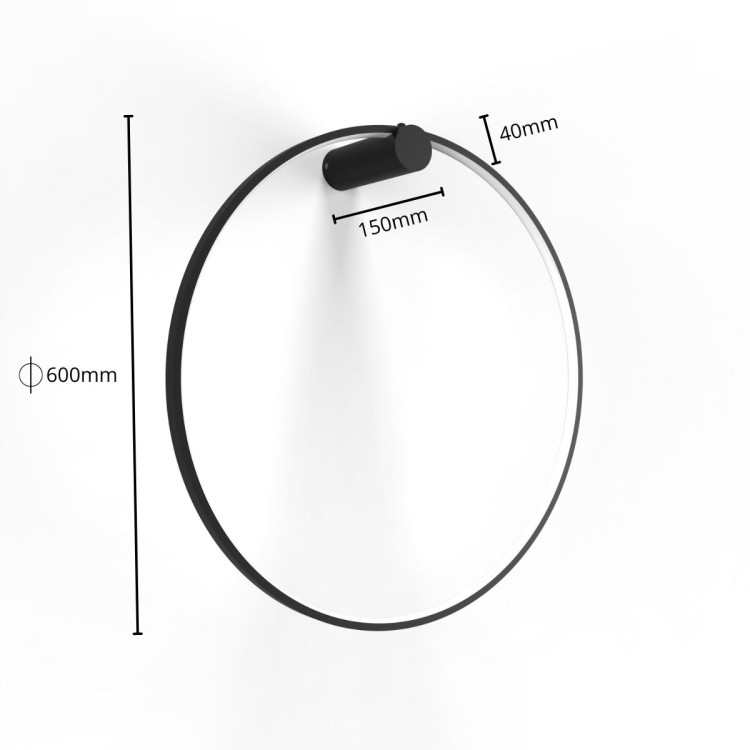 Kinkiet Mirror S czarny LED 3000K - 6598