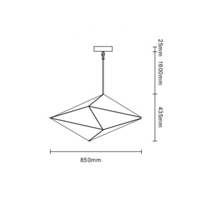 Lampa wisząca Konstelacja pozioma dymna czarna 7xG9 - 6639