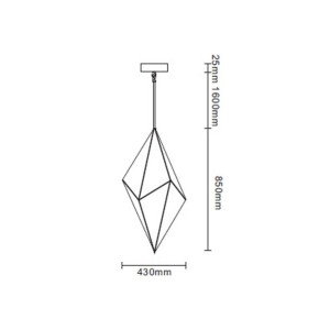 Lampa wisząca Konstelacja pionowa 7xG9