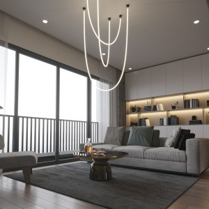 Lampa wisząca Rope Light 4 m biała Tuya Smart LED CCT