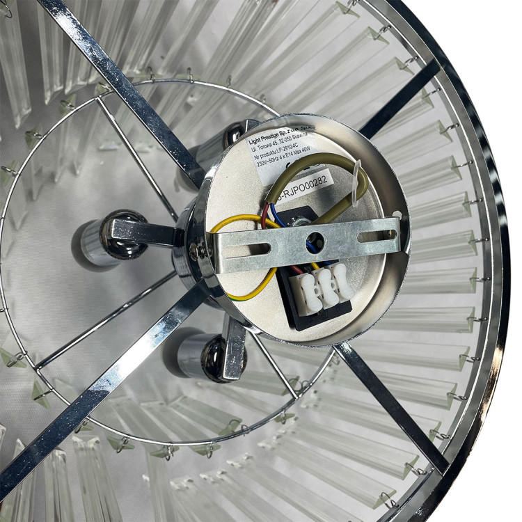 Plafon Vetro 4 srebrny 4xE14 - 6833