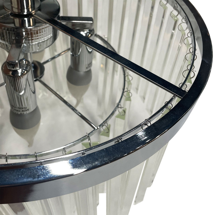 Plafon Vetro 4 srebrny 4xE14 - 6834