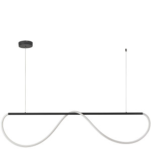 Lampa wisząca Meleca M czarna LED CCT