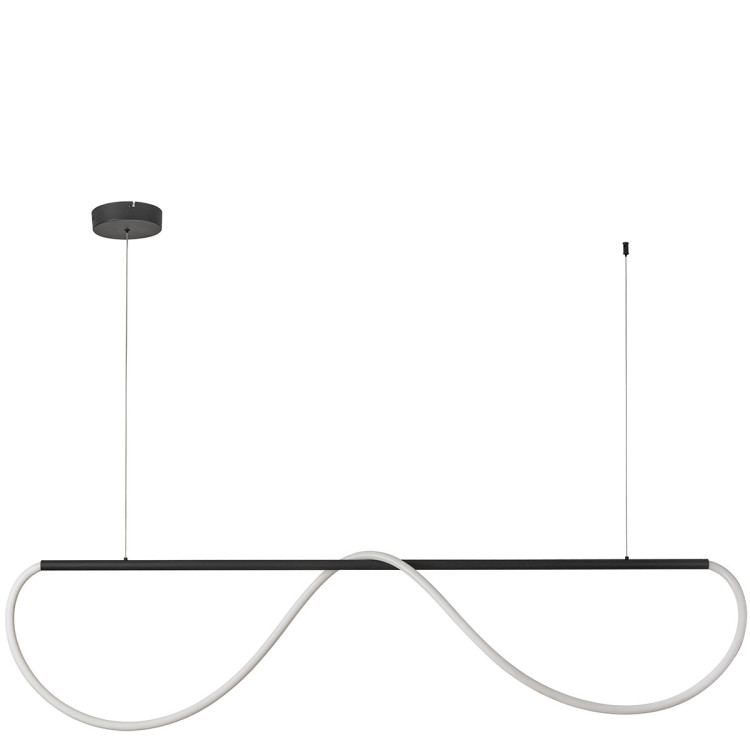 Lampa wisząca Meleca M czarna LED CCT - 6883