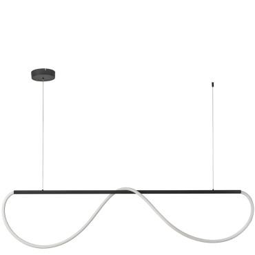 Lampa wisząca Meleca M czarna LED CCT